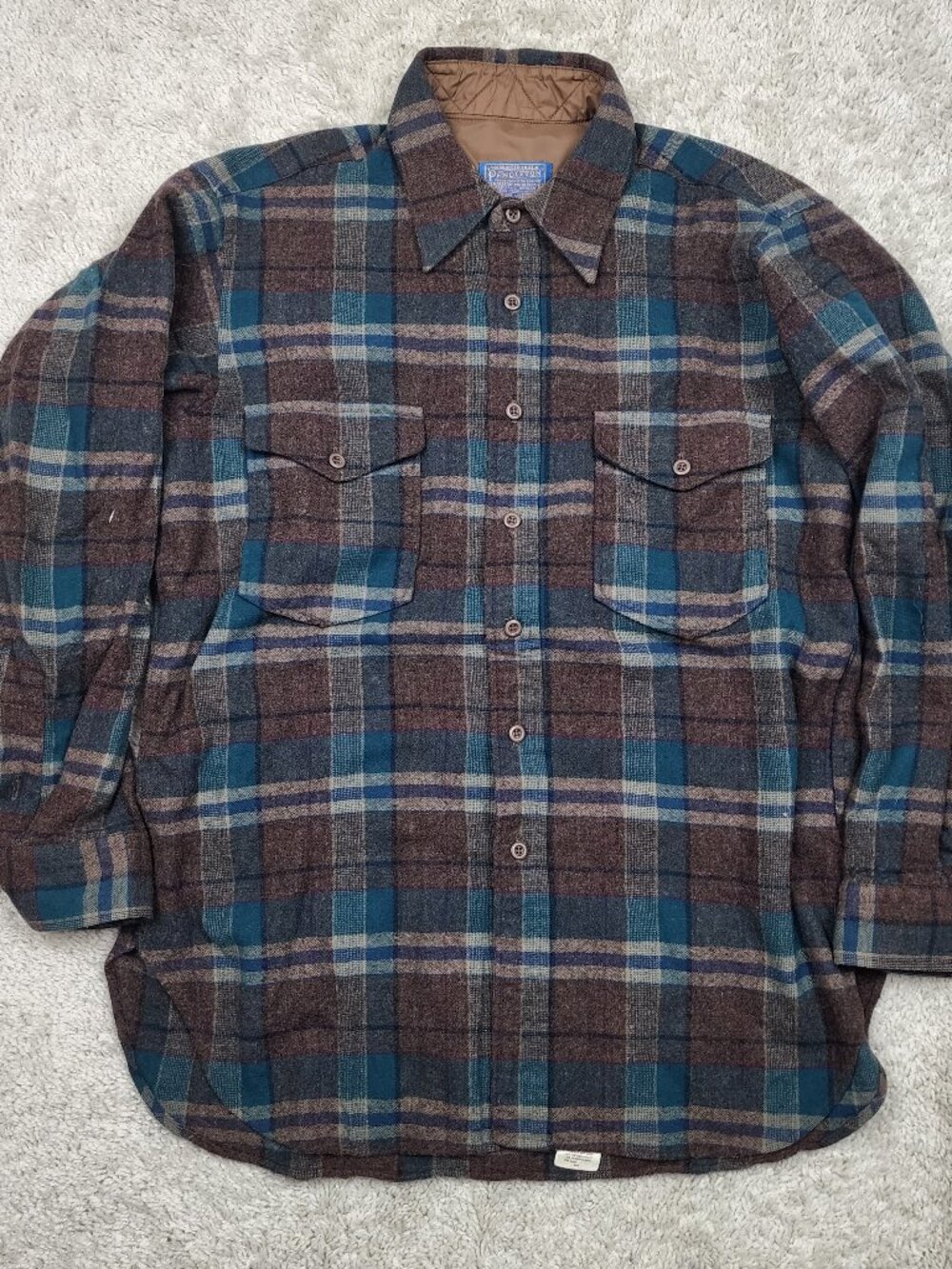 Vintage Pendleton Flannel Shirt Mens Large L Plaid 100% wool Y2K USA Vintage VTG